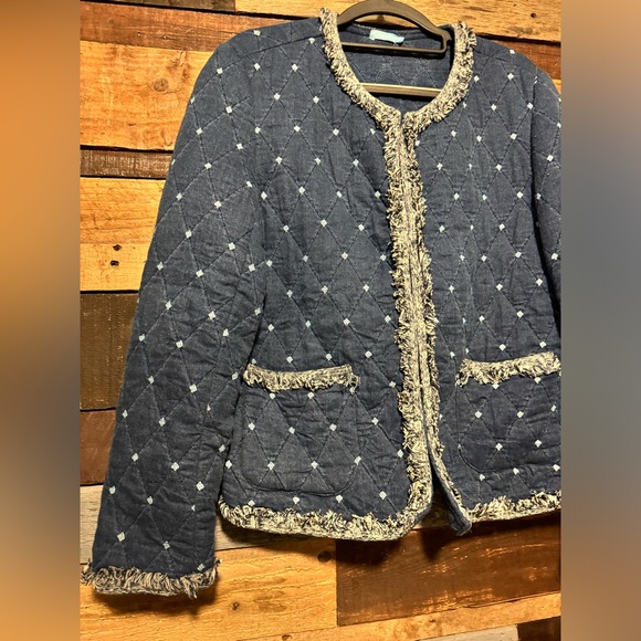 J. McLaughlin Helene Quilted Jacket in Diamond Jacquard - Picture 2 of 8